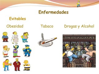Evitables Obesidad Tabaco Drogas y Alcohol Enfermedades 