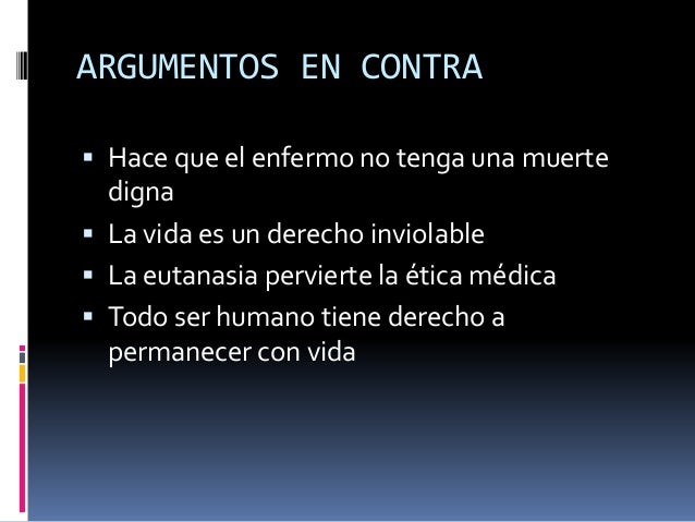 Resultado de imagen para eutanasia en contra