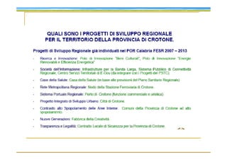 Una Visione Completa Dei Fondi Strutturali, Del Fas E Del Por Calabria 2007 – 2013 [S.Barresi] Unirc
