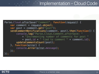 Implementation - Cloud Code
21
 