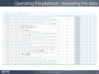 Operating the platform - browsing the data
43
 