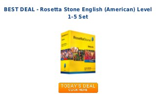 BEST DEAL - Rosetta Stone English (American) Level
1-5 Set
 