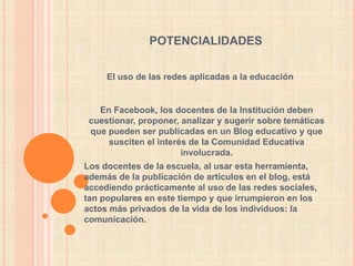  Avanzar en el proceso de Autocapacitación que ameritan los tiempos que vivimos y la construcción del conocimiento.Responsables - destinatariosResponsable:Prof.  Blanca I. MedinaMat. Prof. 127Destinatarios:Todos los docentes interesados de la Escuela Nº 175 de La Rioja – Capital – Turnos Mañana y Tarde