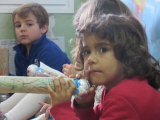 Un bomber a l´escola