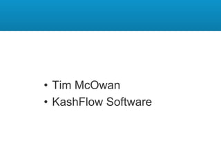 An Introduction to Scrum Tim McOwan KashFlow Software 