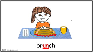 I only eat waffles at brunch.
brunch
© reading2success.com
 