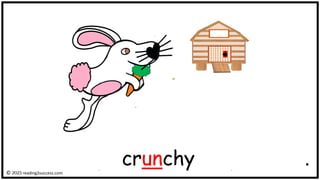 The bunny has a crunchy carrot.
© reading2success.com
crunchy
 