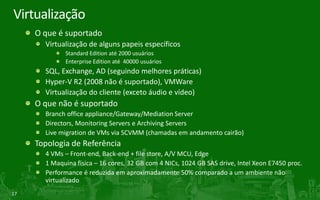 Infraestrutura para filiais