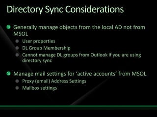 Migration to Microsoft Online Services from Exchange and Non-Microsoft Platforms