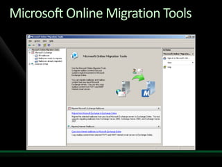 Migration to Microsoft Online Services from Exchange and Non-Microsoft Platforms