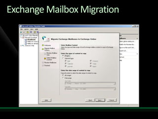 Migration to Microsoft Online Services from Exchange and Non-Microsoft Platforms