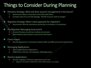 Migration to Microsoft Online Services from Exchange and Non-Microsoft Platforms