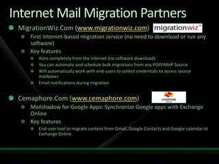 Migration to Microsoft Online Services from Exchange and Non-Microsoft Platforms