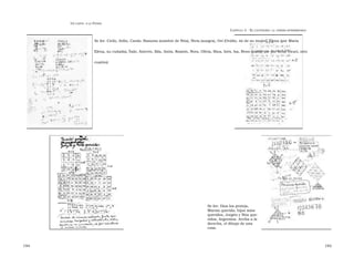 U N CANTO  A LA  P ATRIA  C APÍTULO  3 - E L CAUTIVERIO :  LA  ESPERA INTERMINABLE  Se lee: Cirilo, Atilio, Carim, Ramona (nombre de Nita), Nivia (suegra), Ovi (Ovidio, tío de su mujer), Elena (por María Elena, su cuñada), Ítalo, Aniceto, Ilda, Anita, Ramón, Nora, Olivia, Rina, Inés, Isa, Reno (puede ser por René Vicari, otro cuativo)  Se lee: Dios los proteja, Marisú querida, hijos míos queridos, Jorgito y Nita que- ridos, Argentina. Arriba a la derecha, el dibujo de una casa.  194  195  