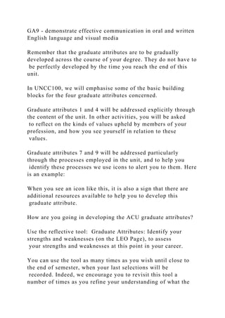 Afn Graduate Attributes UNCC100 MODULE 4 HUMAN FLOURISHING AND THE COMMON GOOD.docx