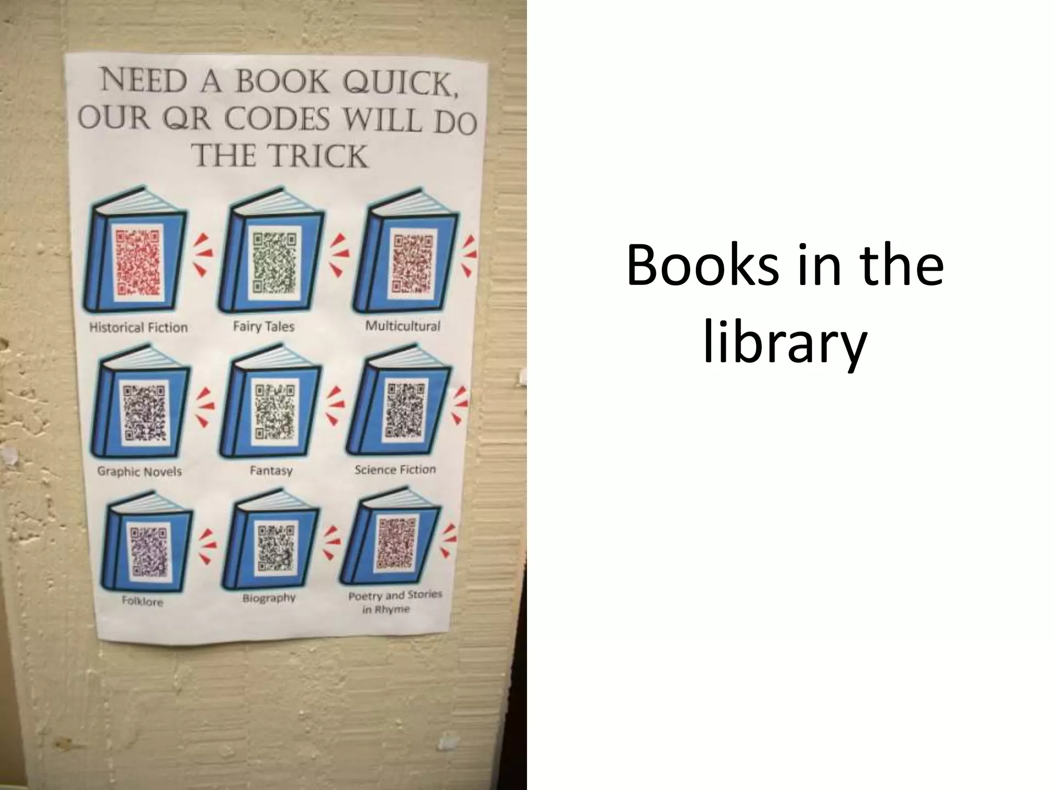 Books in the
  library
 