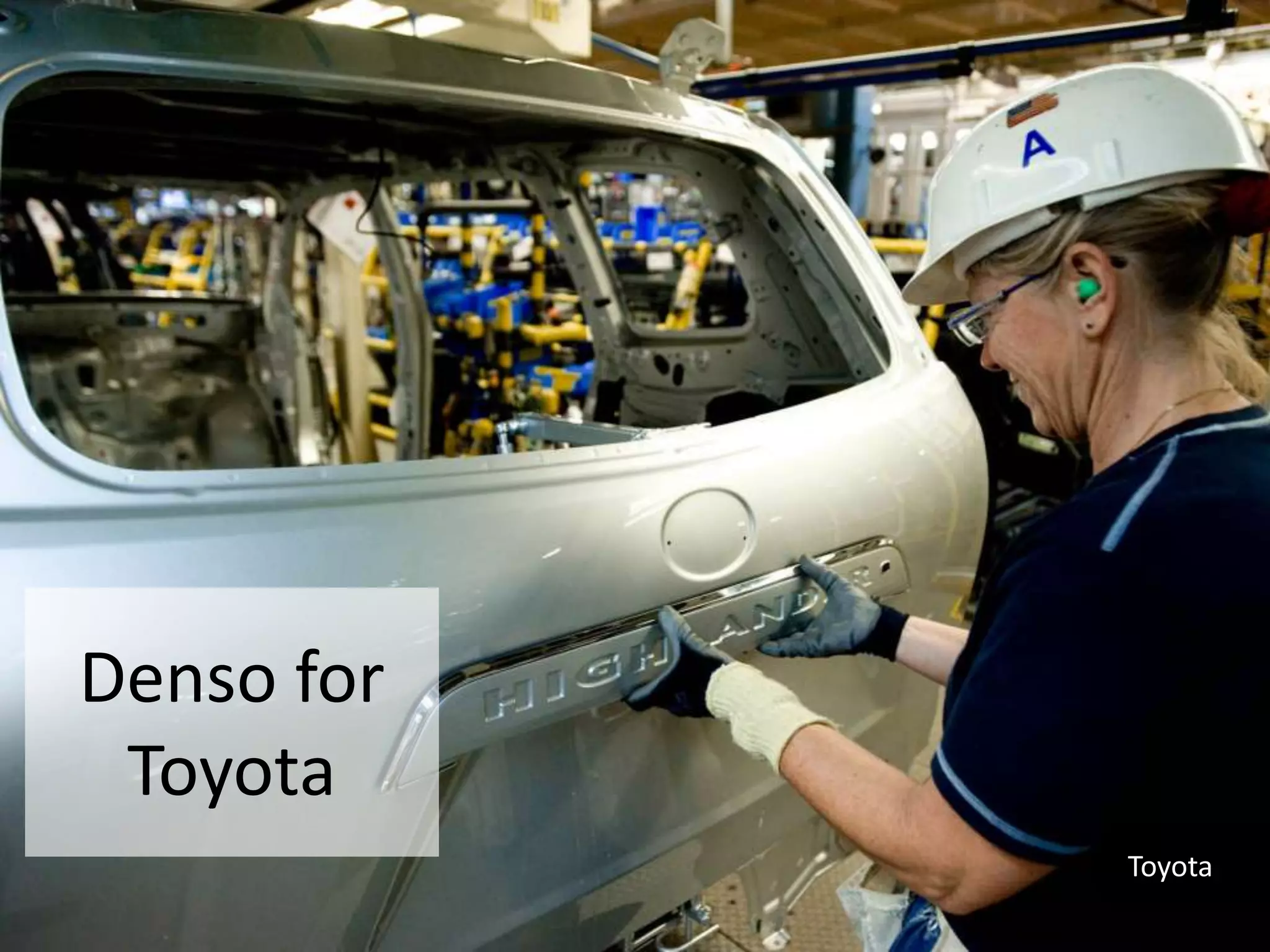 Denso for
 Toyota
            Toyota
 