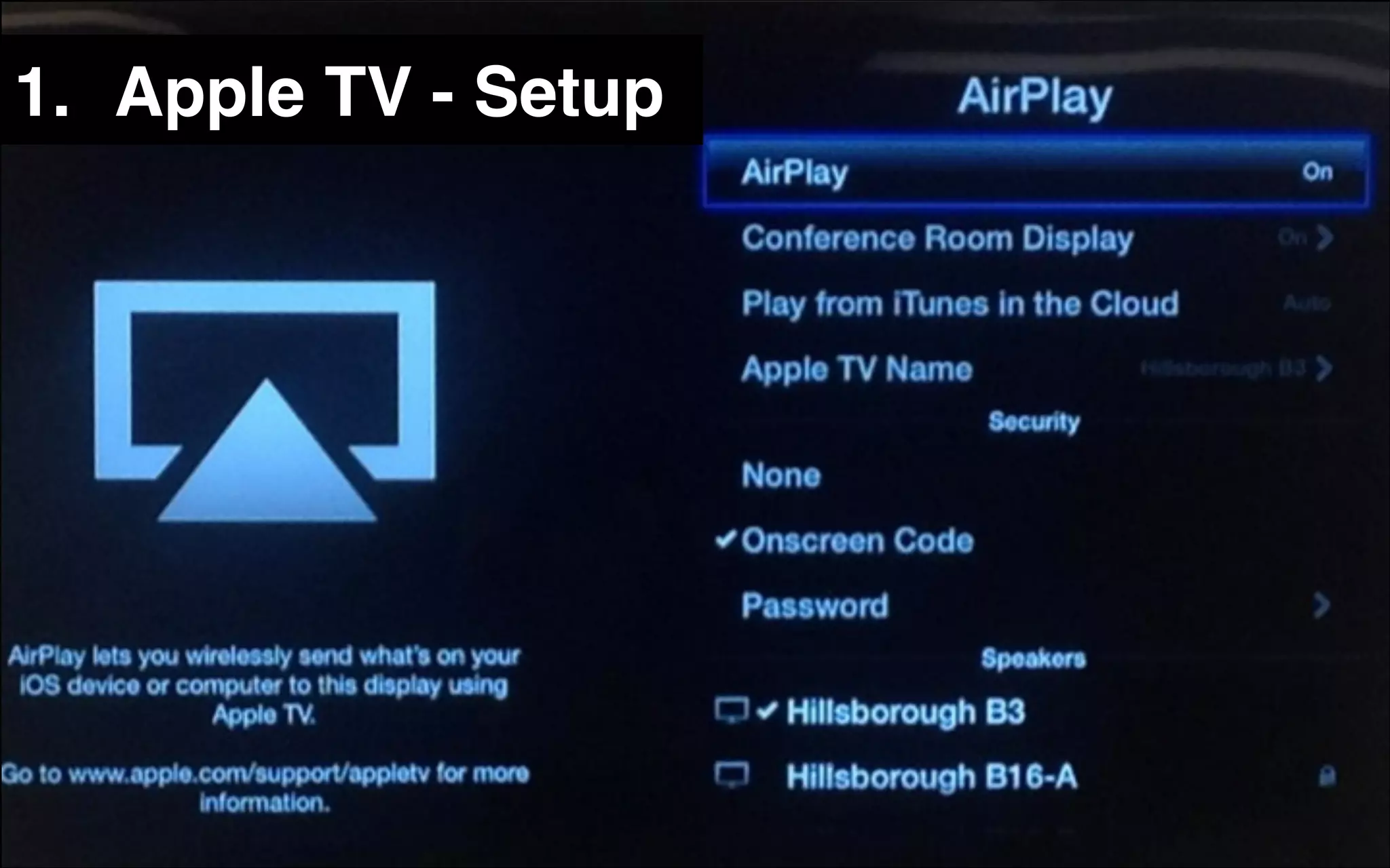 1. Apple TV - Setup