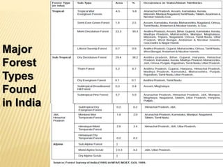 Major
Forest
Types
Found
in India
 