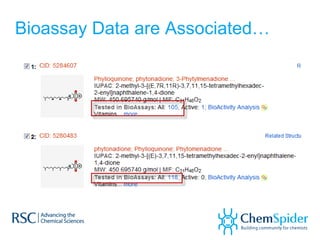 Bioassay Data are Associated…
 