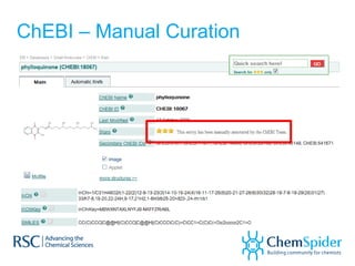 ChEBI – Manual Curation
 