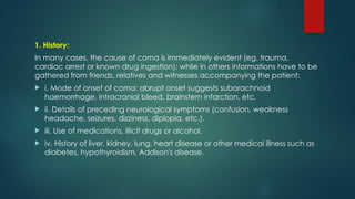 Comprehensive Overview of Unconsciousness and Coma Syndromes in ...