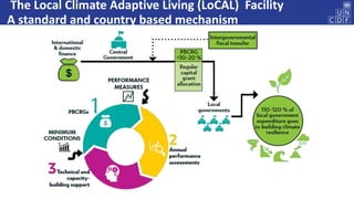 The Local Climate Adaptive Living (LoCAL) Facility
A standard and country based mechanism
 