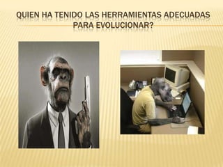 QUIEN HA TENIDO LAS HERRAMIENTAS ADECUADAS
             PARA EVOLUCIONAR?
 