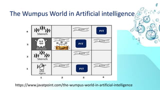 The Wumpus World in Artificial intelligence
https://www.javatpoint.com/the-wumpus-world-in-artificial-intelligence
 