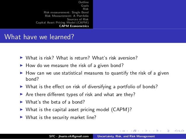measures of risk aversion Local risk aversion (cont) why not just use u0(x)two reasons: 1) no equivalence withother reasonable measures 2) the ap measure is invariant to a¢ne transforma. measures of risk aversion Local risk aversion (cont) why not just use u0(x)two reasons: 1) no equivalence withother reasonable measures 2) the ap measure is invariant to a¢ne transforma.
