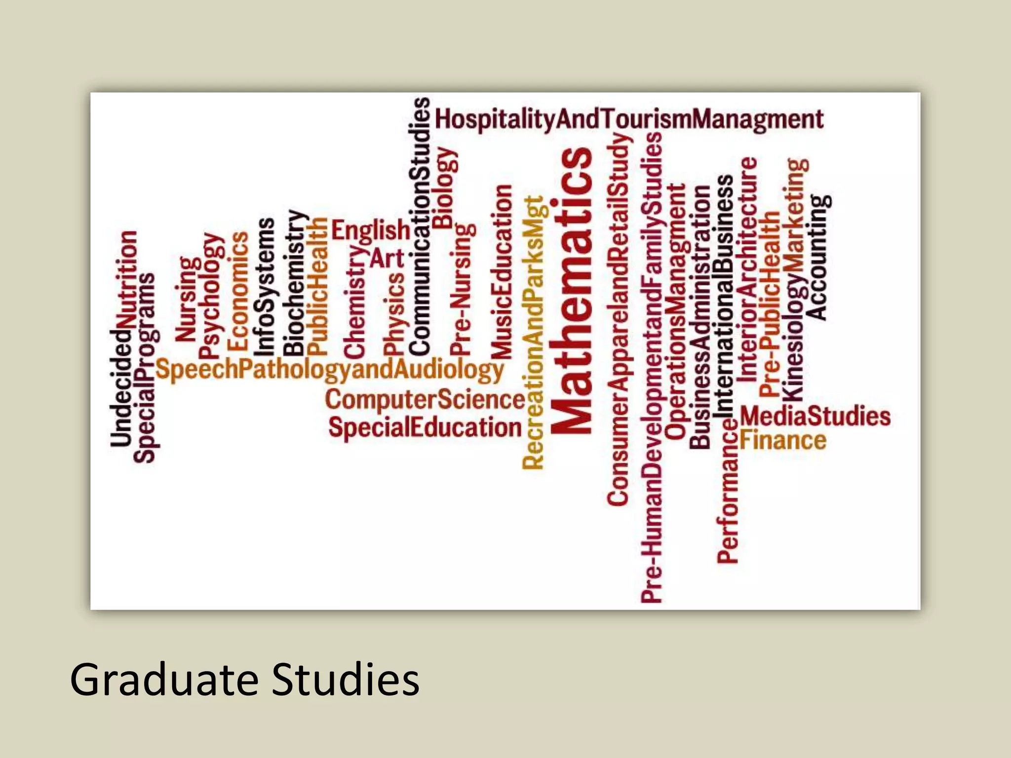 Graduate Studies
 