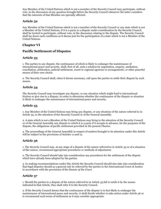 Un Chapter 6 UN Charter | PDF