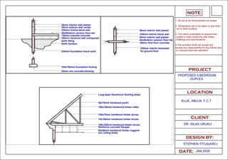Comprehensive Architectural Plans for a 5-Bedroom Duplex in Abuja | PDF
