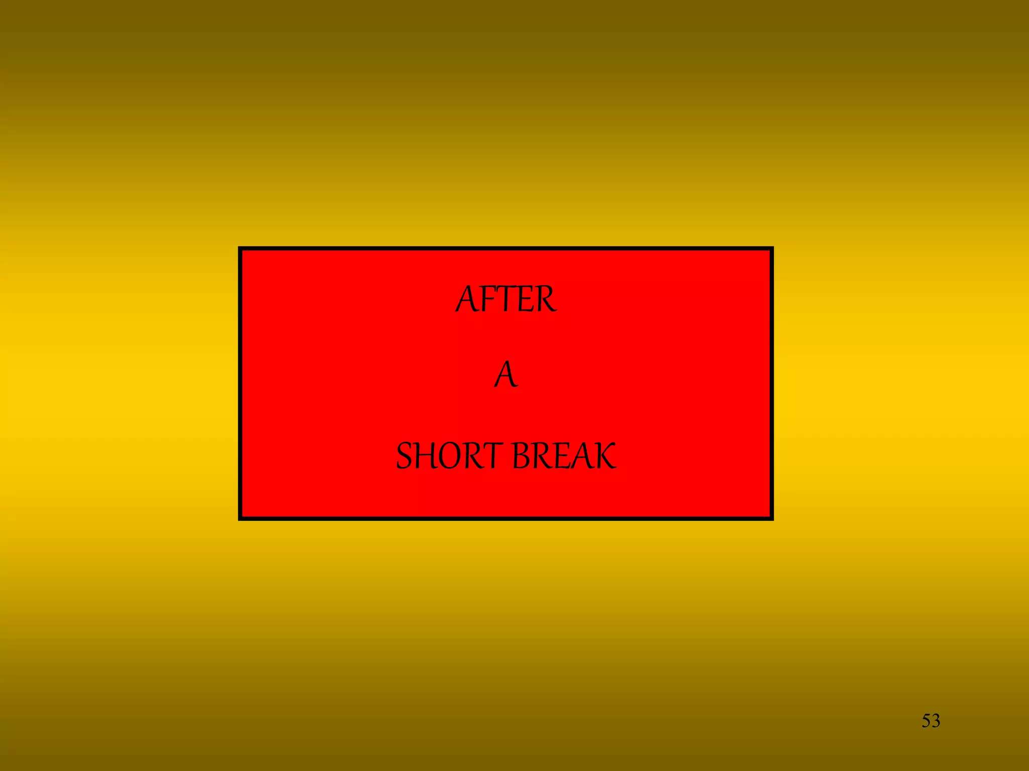 53
Clarification
of Doubts
AFTER
A
SHORT BREAK
 