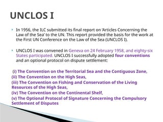 Unclos Text UNCLOS Maritime law power point presentation | PPTX