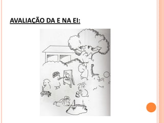 AVALIAÇÃO DA E NA EI:
 