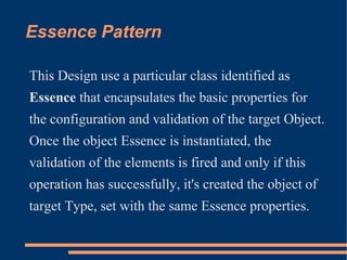 Uncommon Design Patterns