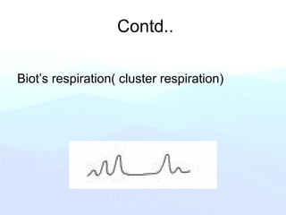 Contd..
Biot’s respiration( cluster respiration)
 