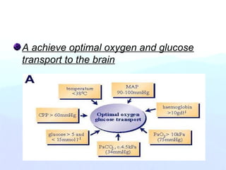 A achieve optimal oxygen and glucose
transport to the brain
 