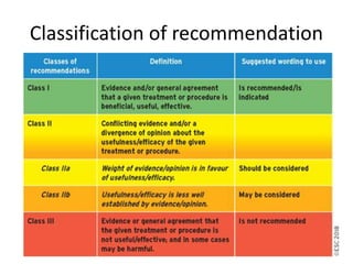 Classification of recommendation
 