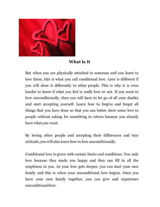 Unconditional love | DOCX