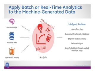32 
Apply Batch or Real-Time Analytics 
to the Machine-Generated Data 
© General Electric Company, 2013. All Rights Reserv...