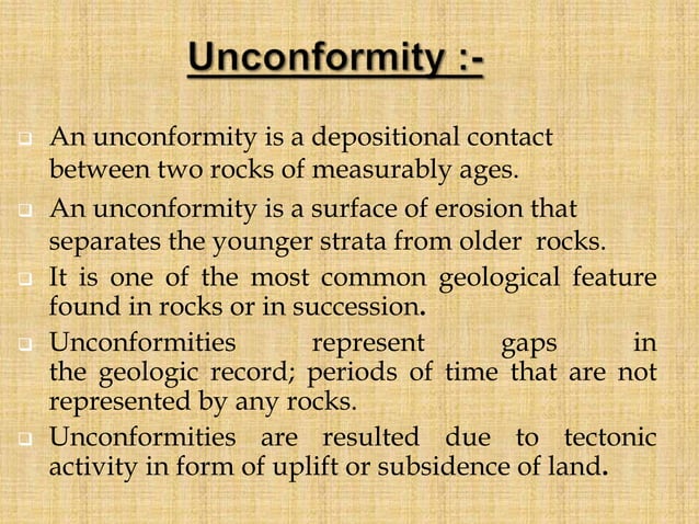 Unconformity | PPTX | Geology | Science