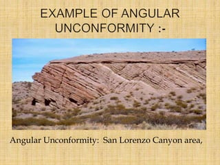Angular Unconformity: San Lorenzo Canyon area,
 