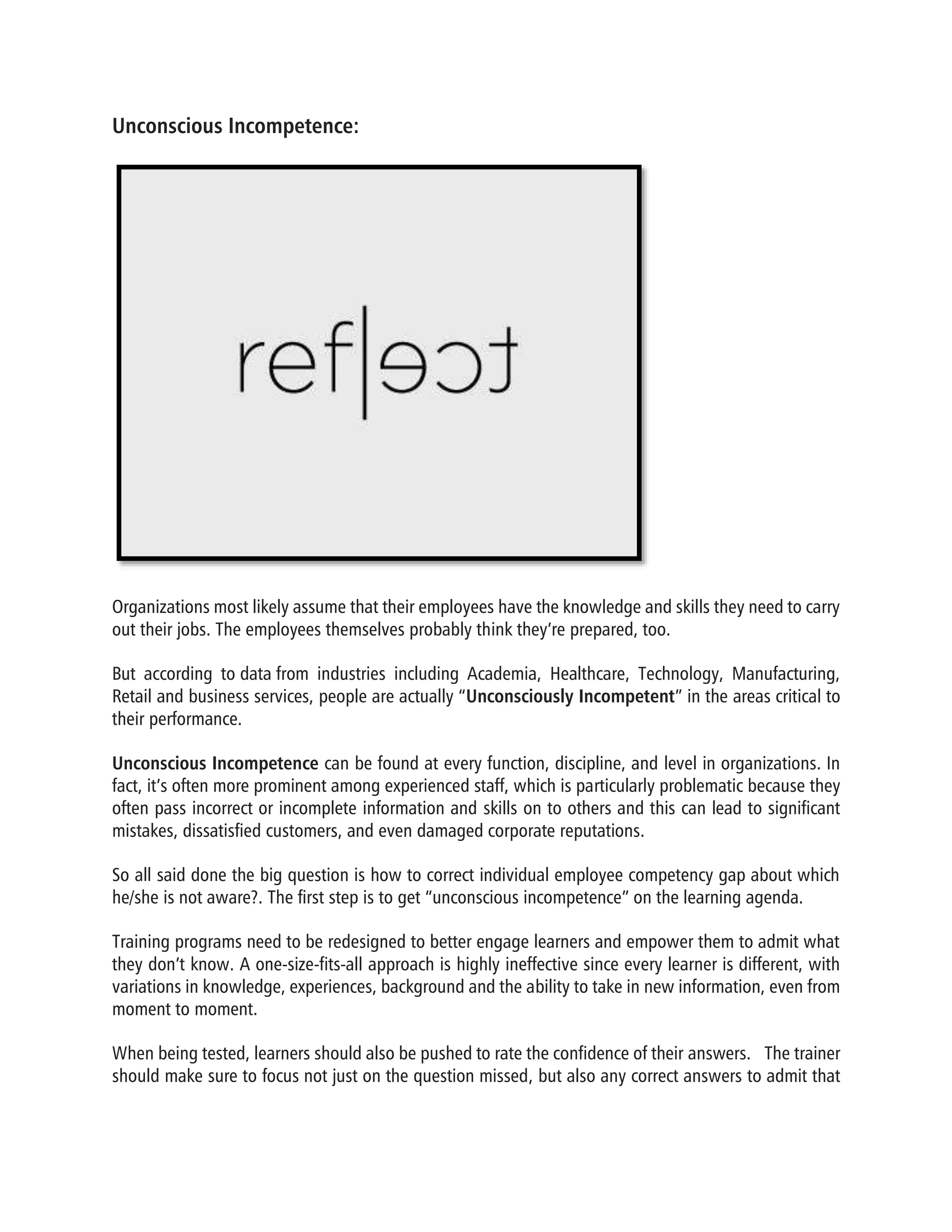 Unconscious Incompetence - the growing menace | PDF