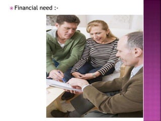  Financial need :-
 