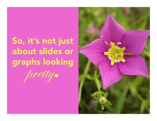 So, it’s not just
about slides or
graphs looking
pretty.

 