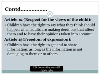 Un convention on the right of child by Sunita Rajbanshi(AMDA Saath ...