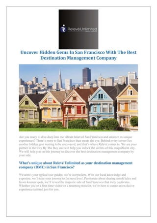 Uncover Hidden Gems In San Francisco With The Best Destination