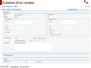 nAcademy – 19 Juin 2013
Création d'un compte
 
